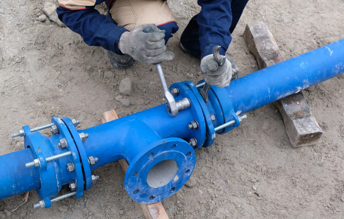 Vista aérea de una gran presa con embalse